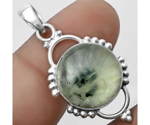 Natural Prehnite Pendant SDP121398 P-1639, 16x16 mm