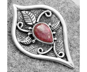 Natural Pink Thulite - Norway Pendant SDP121441 P-1707, 6x9 mm