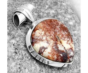 Natural Indian Blanket Jasper Pendant SDP121685 P-1667, 18x19 mm