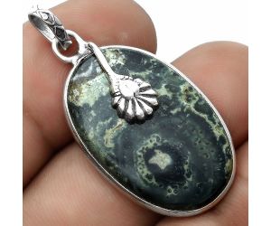 Natural Star Galaxy Jasper Pendant SDP122555 P-1700, 18x28 mm