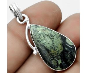 Natural Star Galaxy Jasper Pendant SDP123493 P-1099, 16x27 mm