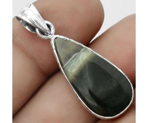 Natural Polygram Jasper Pendant SDP123548 P-1001, 12x26 mm