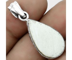 Natural White Scolecite Pendant SDP123550 P-1001, 13x22 mm