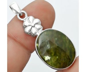 Natural Chrome Chalcedony Pendant SDP123699 P-1308, 16x20 mm