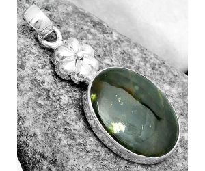 Natural Chrome Chalcedony Pendant SDP123699 P-1308, 16x20 mm