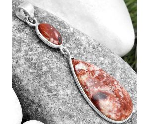 Natural Pink Thulite - Norway Pendant SDP124185 P-1098, 14x27 mm