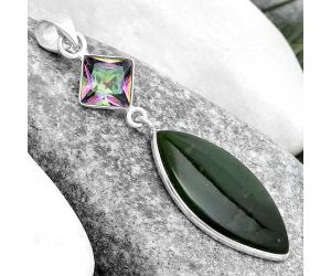 Chrome Chalcedony & Mystic Topaz Pendant SDP124298 P-1098, 14x28 mm