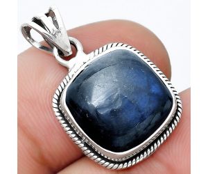 Blue Fire Labradorite - Madagascar Pendant SDP125315 P-1056, 14x14 mm