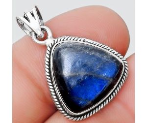 Blue Fire Labradorite - Madagascar Pendant SDP125321 P-1056, 15x15 mm