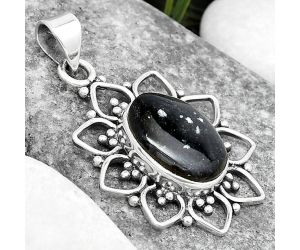 Natural Snow Flake Obsidian Pendant SDP125350 P-1699, 10x14 mm