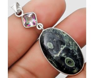 Star Galaxy Jasper & Mystic Topaz Pendant SDP126374 P-1098, 17x28 mm