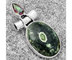 Star Galaxy Jasper & Mystic Topaz Pendant SDP126726 P-1159, 15x21 mm