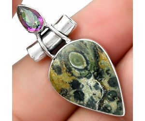 Star Galaxy Jasper & Mystic Topaz Pendant SDP126729 P-1159, 15x21 mm