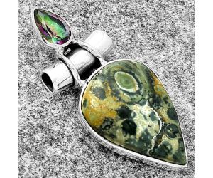 Star Galaxy Jasper & Mystic Topaz Pendant SDP126729 P-1159, 15x21 mm