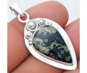 Natural Star Galaxy Jasper Pendant SDP126955 P-1350, 13x22 mm