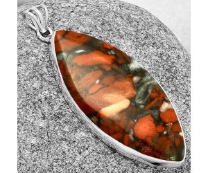 Natural Red Brecciated Jasper Pendant SDP128497 P-1001, 21x47 mm