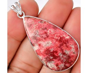 Natural Pink Thulite - Norway Pendant SDP128635 P-1001, 21x37 mm