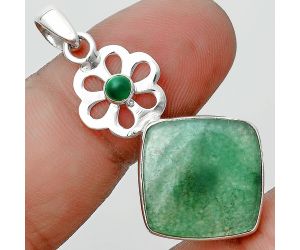 Natural Green Aventurine & Green Onyx Pendant SDP128948 P-1634, 16x16 mm