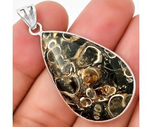 Natural Turtella Jasper - USA Pendant SDP129802 P-1001, 21x35 mm