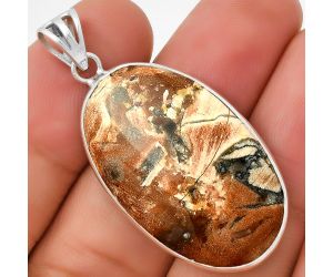 Natural Tabu Jasper Pendant SDP129826 P-1001, 20x32 mm