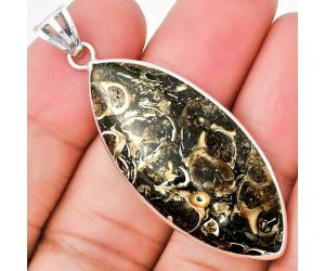 Natural Turtella Jasper - USA Pendant SDP129892 P-1001, 18x40 mm