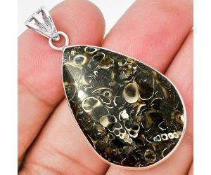 Natural Turtella Jasper - USA Pendant SDP129998 P-1001, 22x32 mm