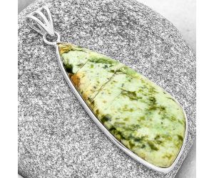 Natural Chrome Chalcedony Pendant SDP130024 P-1001, 22x44 mm