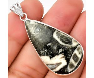 Natural Mexican Cabbing Fossil Pendant SDP130162 P-1001, 19x36 mm