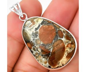 Natural Tabu Jasper Pendant SDP130226 P-1001, 22x31 mm