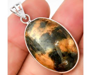 Natural Rhyolite - Rainforest Jasper Pendant SDP130262 P-1001, 18x27 mm