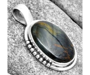 Natural Blue Tiger Eye Pendant SDP130661 P-1326, 15x21 mm