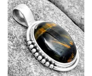 Natural Blue Tiger Eye Pendant SDP130680 P-1326, 15x20 mm