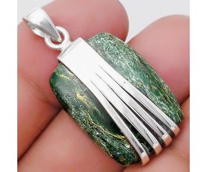 Natural Green Fuchsite Pendant SDP130743 P-1302, 18x25 mm