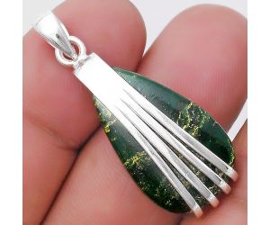 Natural Green Fuchsite Pendant SDP130744 P-1302, 16x28 mm