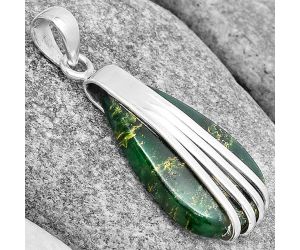 Natural Green Fuchsite Pendant SDP130744 P-1302, 16x28 mm