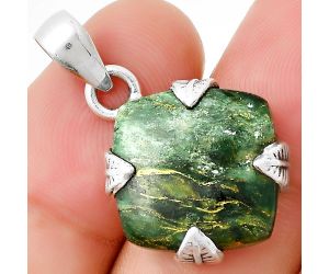 Natural Green Fuchsite Pendant SDP130990 P-1548, 16x16 mm