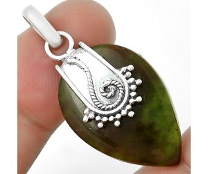 Natural Chrome Chalcedony Pendant SDP131156 P-1313, 19x27 mm