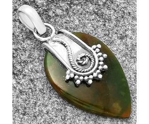 Natural Chrome Chalcedony Pendant SDP131156 P-1313, 19x27 mm