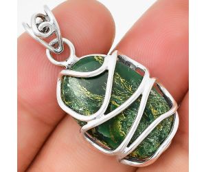 Natural Green Fuchsite Pendant SDP131427 P-1561, 15x23 mm