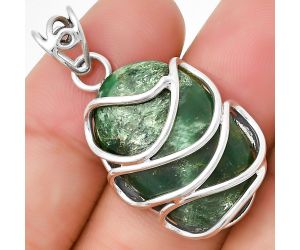 Natural Green Fuchsite Pendant SDP131438 P-1561, 17x25 mm