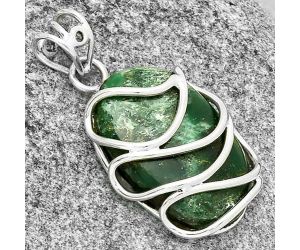 Natural Green Fuchsite Pendant SDP131438 P-1561, 17x25 mm