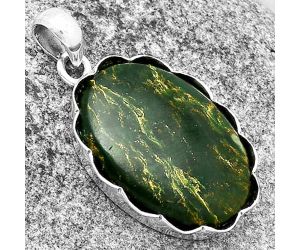 Natural Green Fuchsite Pendant SDP132573 P-1555, 18x25 mm