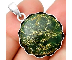 Natural Green Fuchsite Pendant SDP132595 P-1555, 22x22 mm