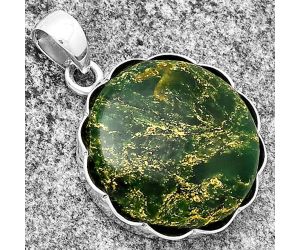 Natural Green Fuchsite Pendant SDP132595 P-1555, 22x22 mm