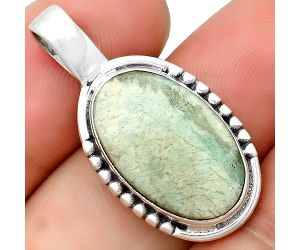 Dendritic Chrysoprase - Africa 925 Sterling Silver Pendant Jewelry SDP132929 P-1326, 12x19 mm