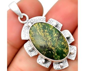 Natural Green Fuchsite Pendant SDP133086 P-1485, 14x21 mm