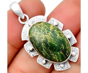 Natural Green Fuchsite Pendant SDP133091 P-1485, 14x22 mm