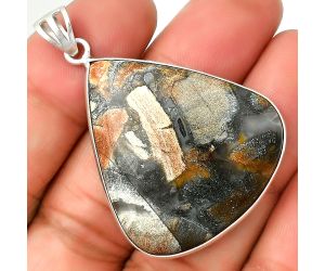 Natural Tabu Jasper Pendant SDP134993 P-1001, 32x35 mm