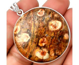 Natural Mexican Bird Eye Pendant SDP135010 P-1001, 36x36 mm