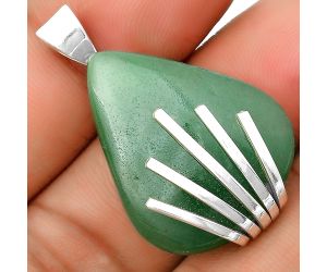 Natural Green Aventurine Pendant SDP135502 P-1559, 23x29 mm